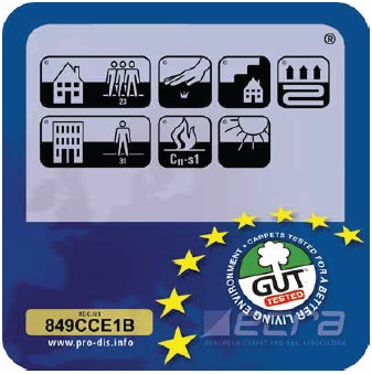 Certifikát  evropského informačního systému výrobců koberců